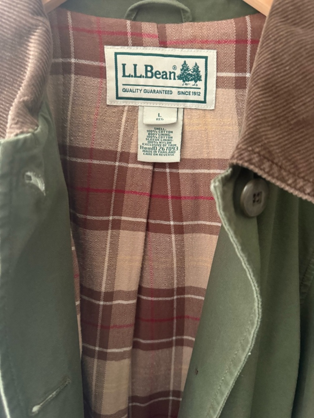 Women's Adirondack Barn Coat Flannel-Lined Size L  $65. Reduced to $55